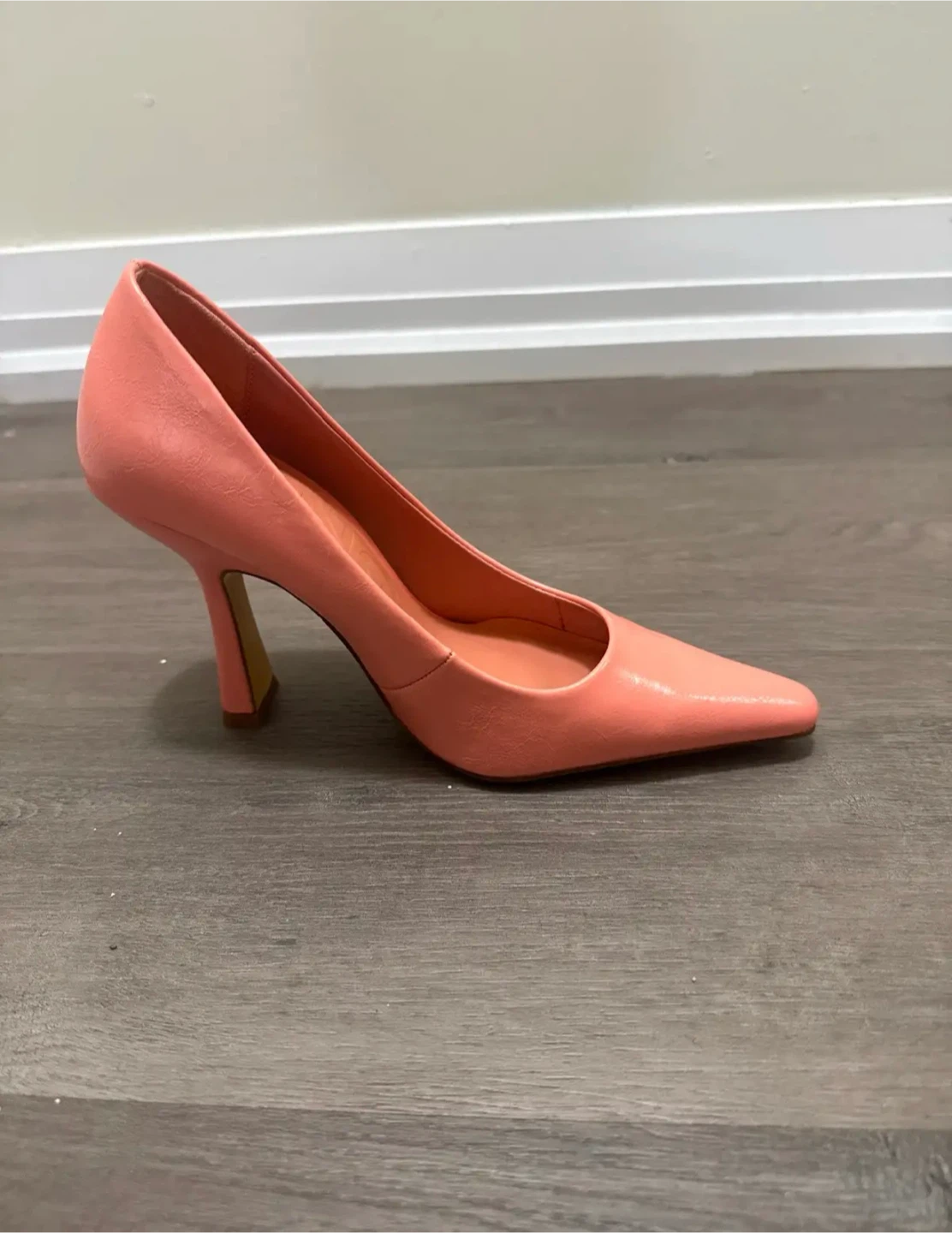 Pink Pointed Toe Heels - MANGO