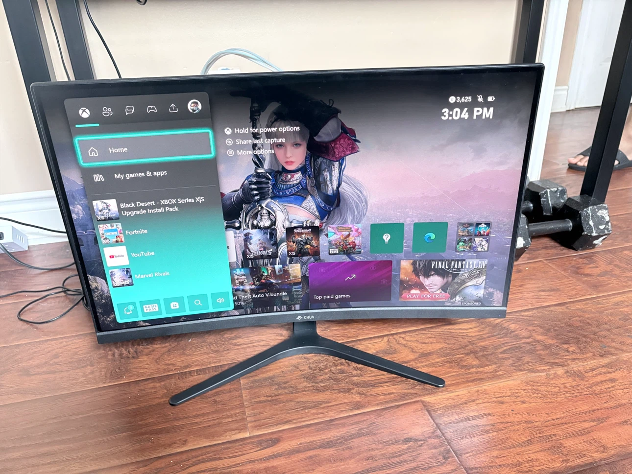 crua 24 inch curved monitor 144/165 hz 1080p - photo 2