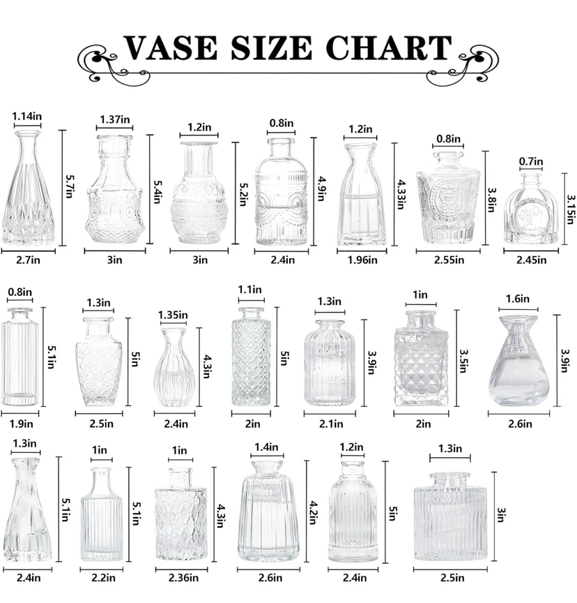 New 20 Bud Vases Clear Glass - photo 2