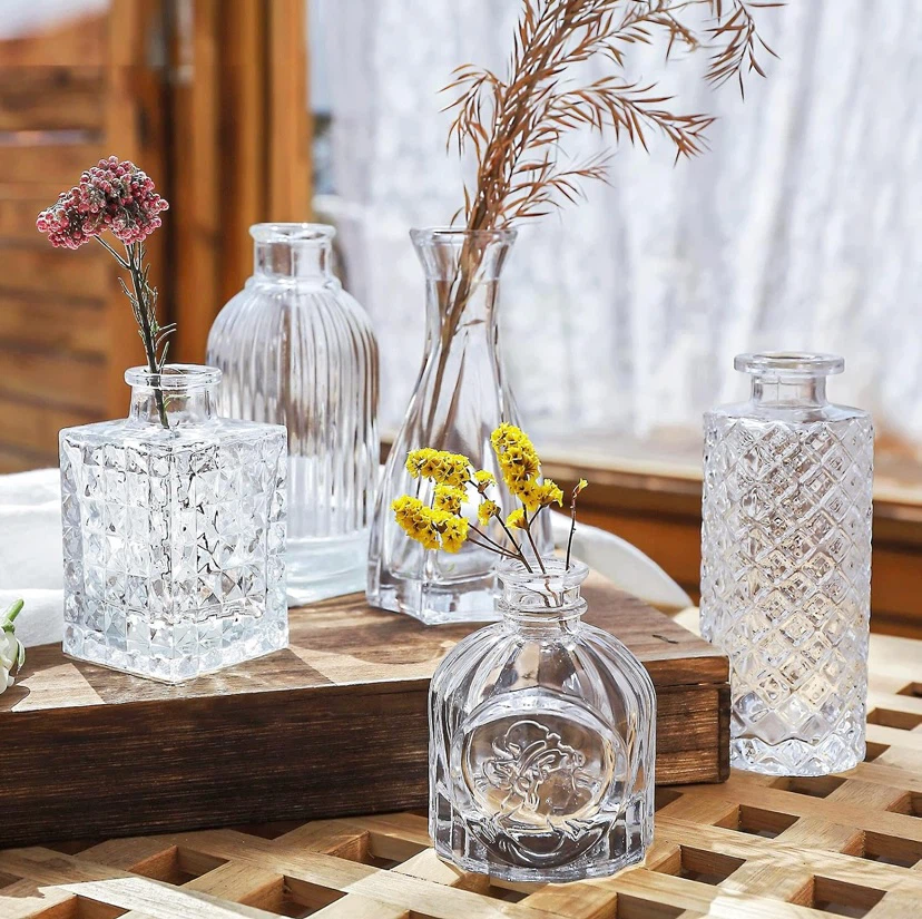 New 20 Bud Vases Clear Glass - photo 4