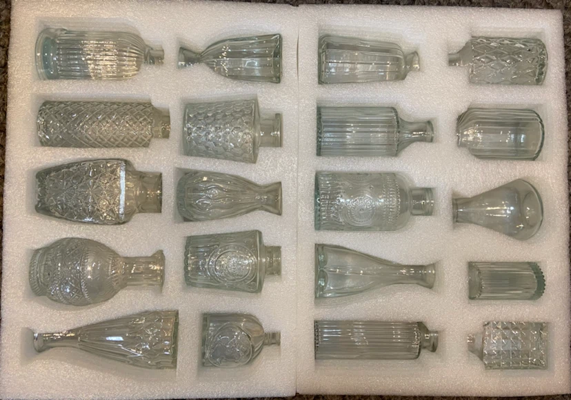 New 20 Bud Vases Clear Glass - photo 5