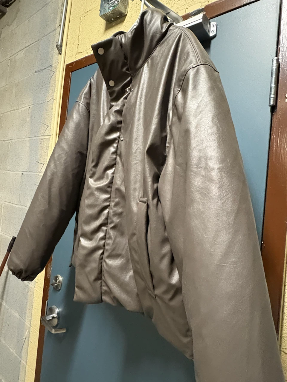 ZARA Faux Leather Puffer Jacket Size M - photo 2
