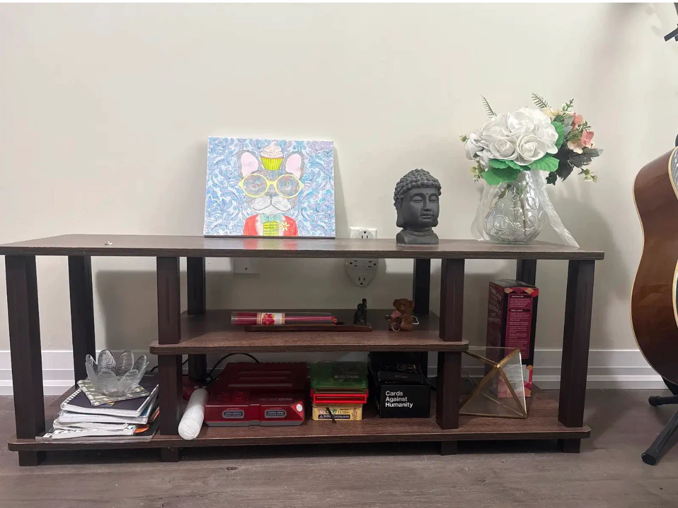 Dark Wood TV Stand Console