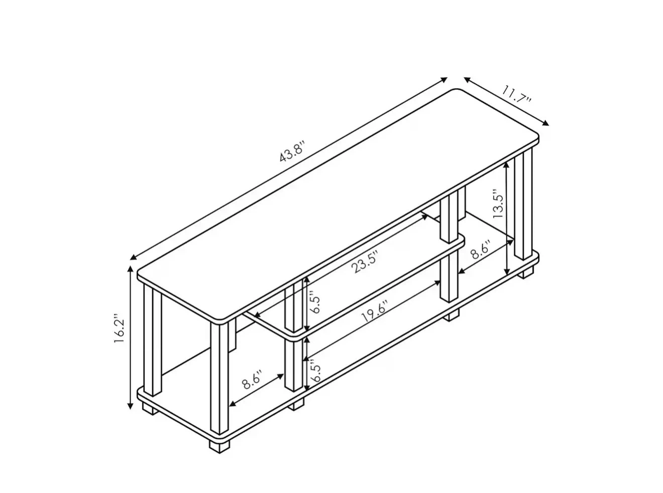 Dark Wood TV Stand Console - photo 2