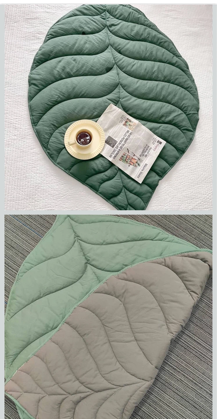 Cotton Leaf Nursery Rug Baby Play Mat - photo 4
