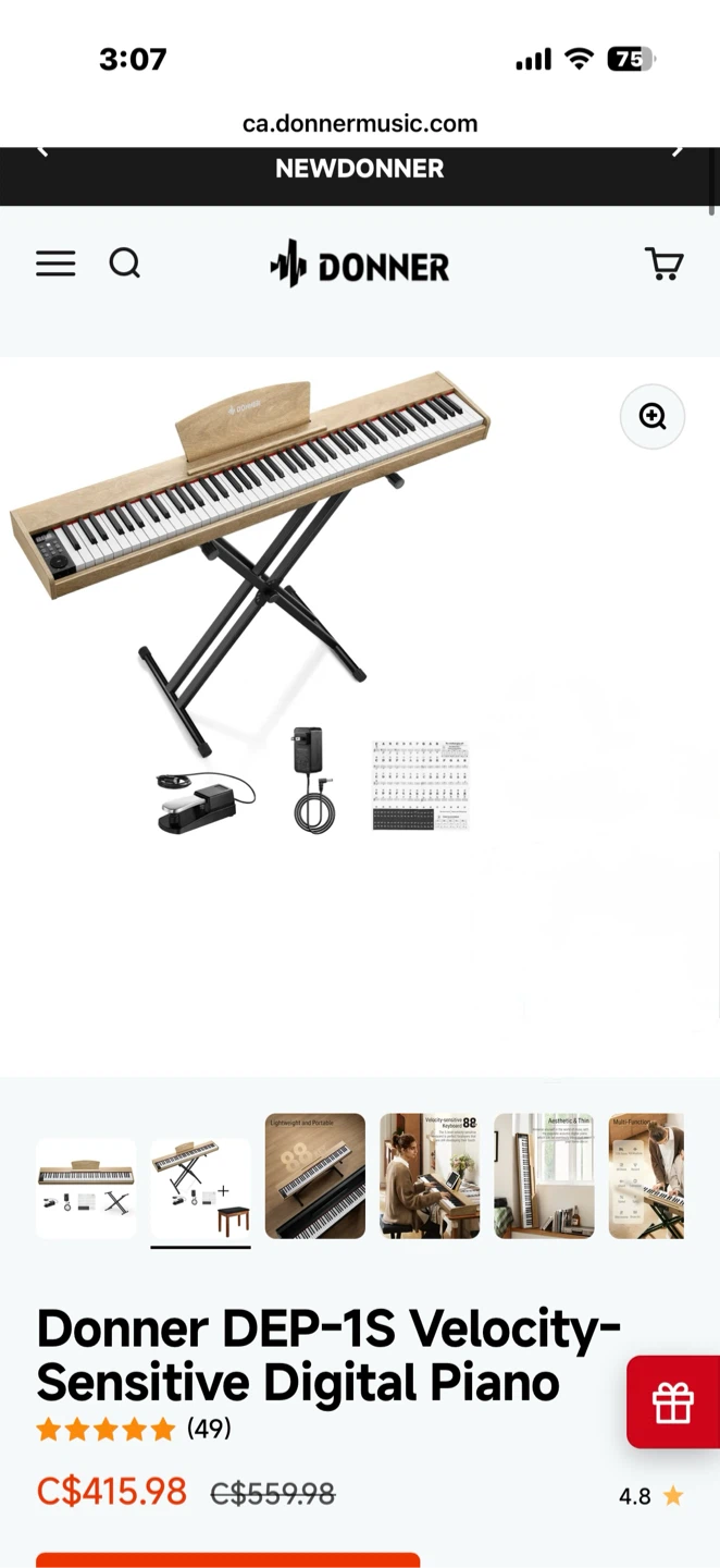 Donner DEP-1S Digital Piano - photo 3