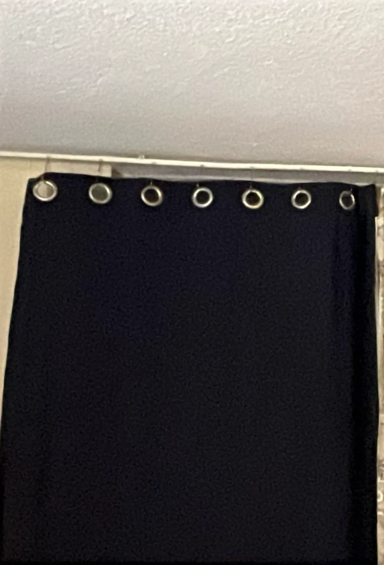 Navy Blue Ring -Top Curtain Panels - Set of 2