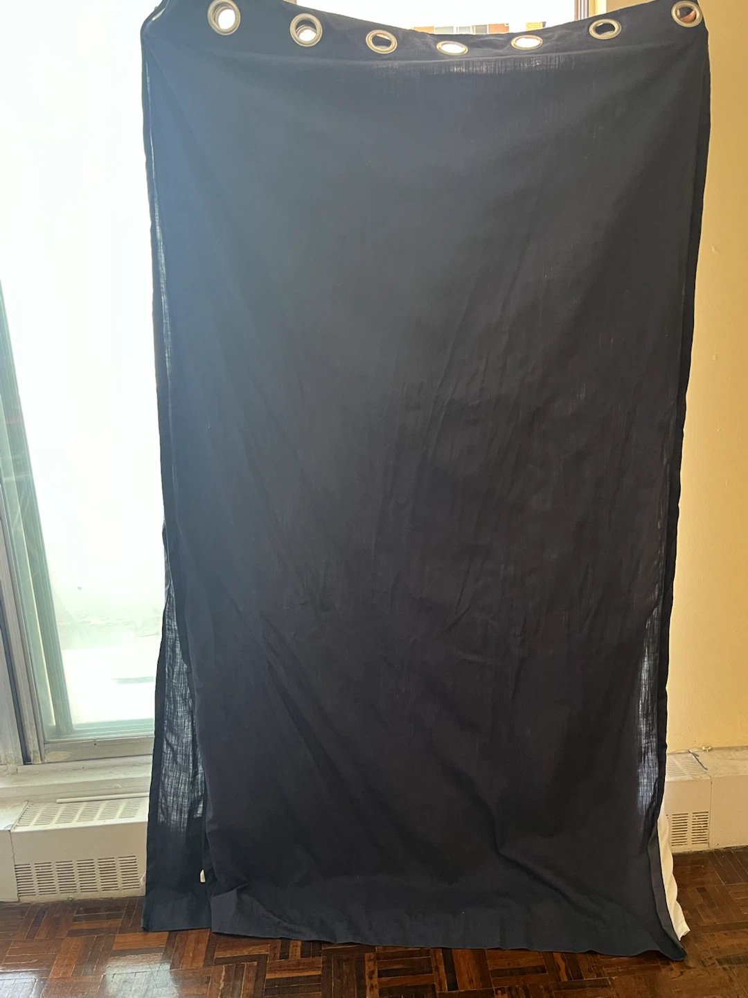 Navy Blue Ring -Top Curtain Panels - Set of 2 - photo 2
