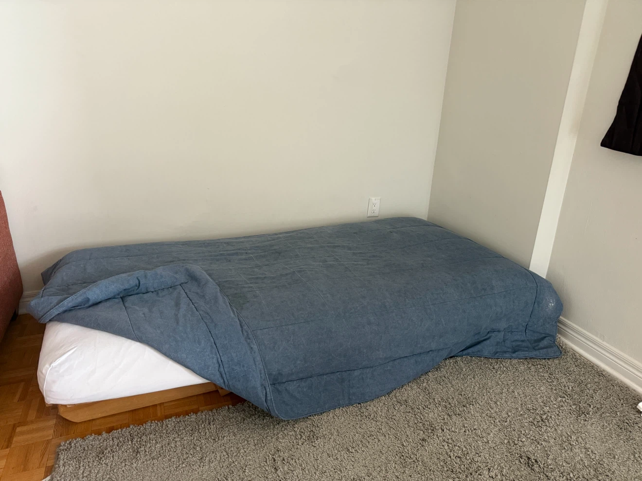 Blue Futon Mattress and Wooden Frame - photo 3