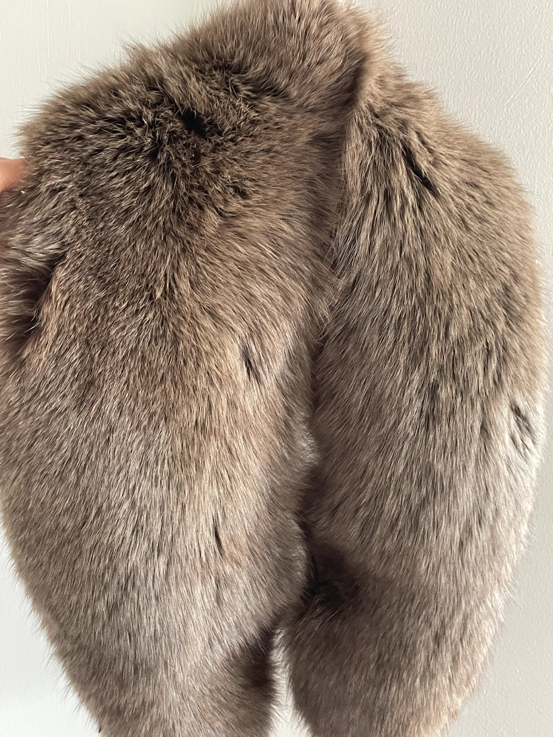 Brown Faux Fur Collar