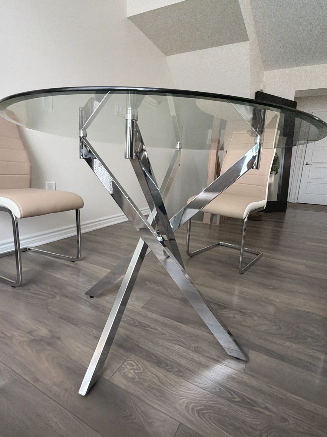 Glass Dining Table Set with 4 Chairs - photo 2