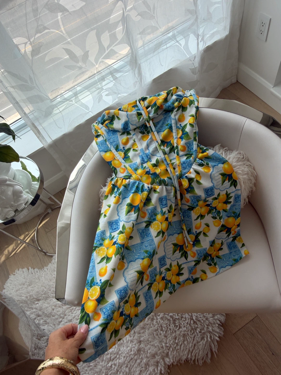 Strapless Lemon Print Dress - photo 2