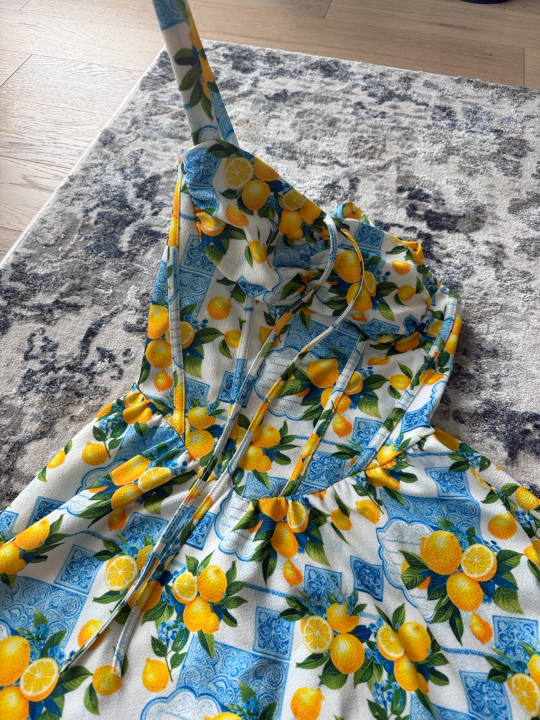 Strapless Lemon Print Dress - photo 4