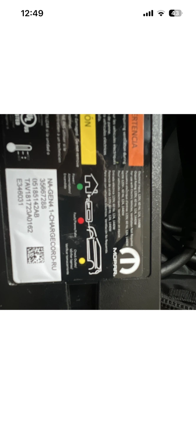 Mopar Pacifica Level 1 Charger Cord - photo 5