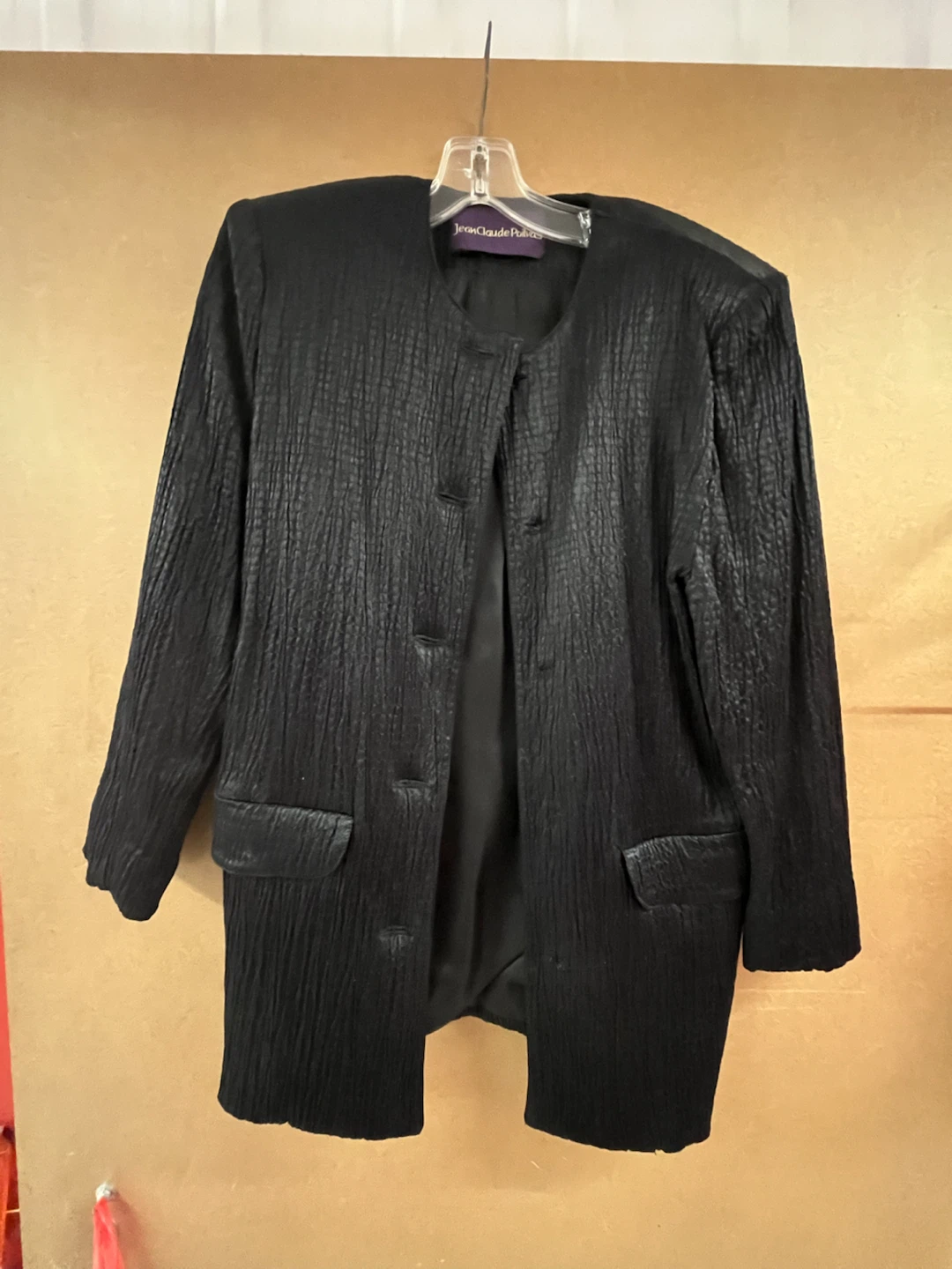 Jean Claude Poitras Black Textured Jacket