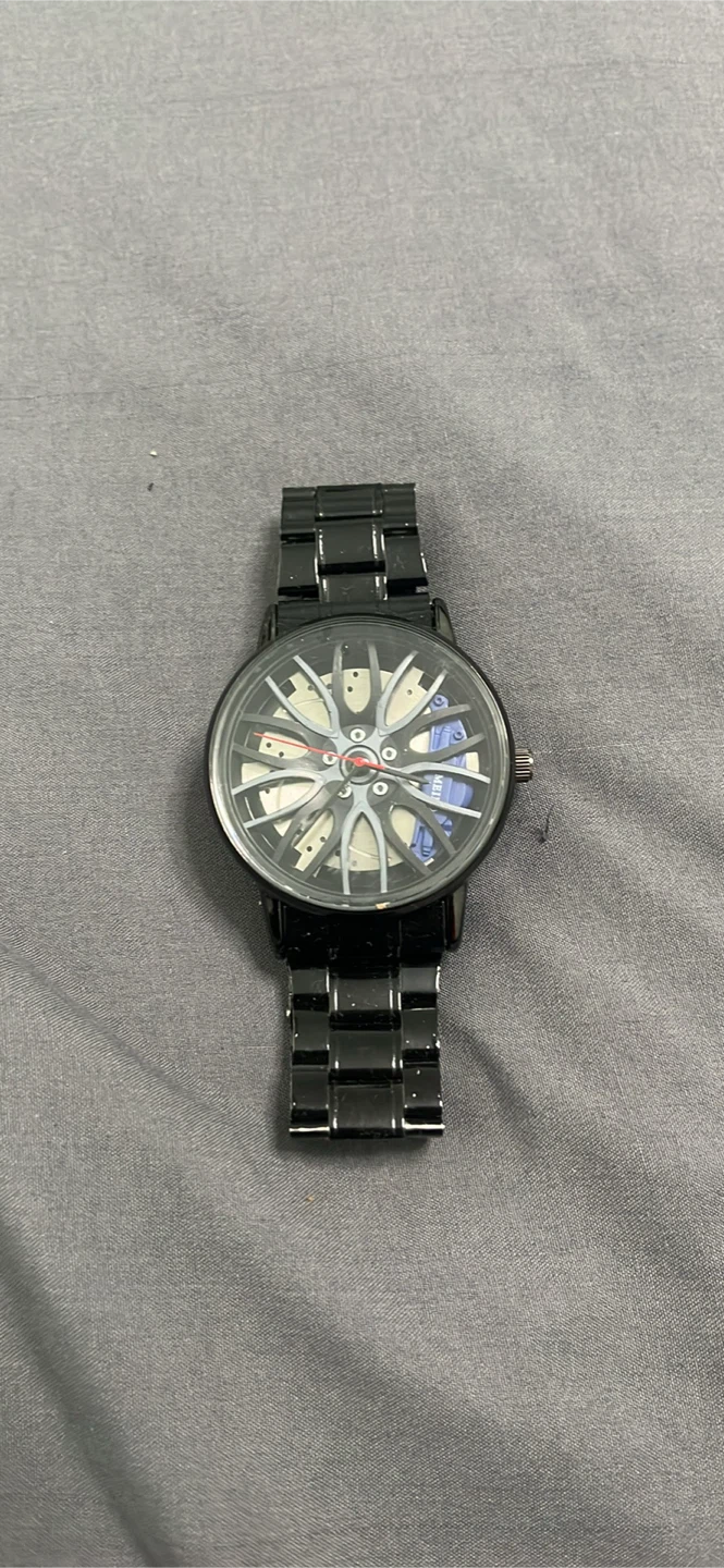 Black Wheel Rim Design Watch