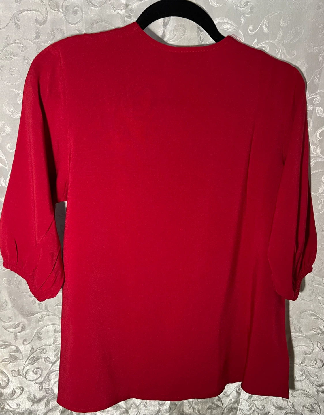 Red Button-Up Blouse - photo 2