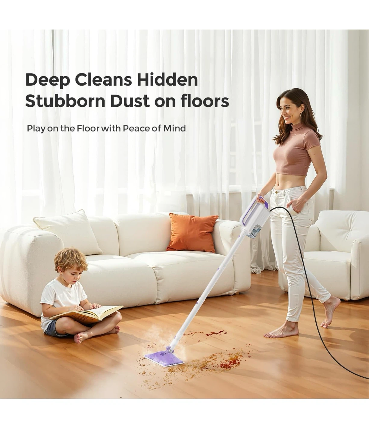10-in-1 Steam Cleaner and Mop with 350ML Tank F1 - photo 2
