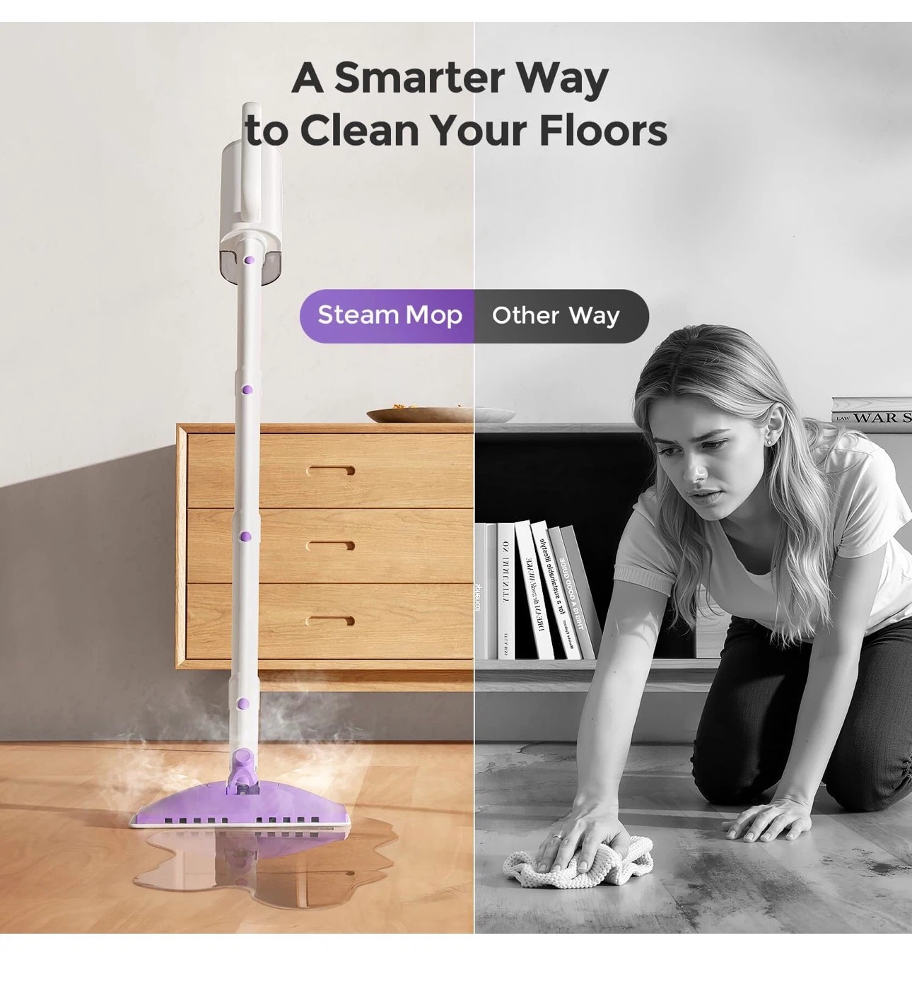 10-in-1 Steam Cleaner and Mop with 350ML Tank F1 - photo 4