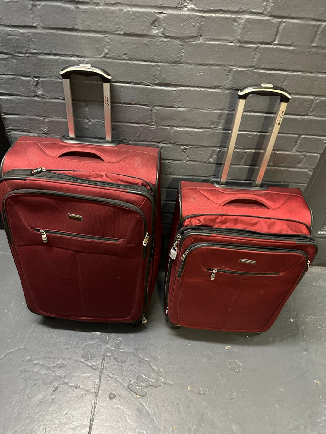 Ricardo Beverly Hills Red Spinner Luggage Set