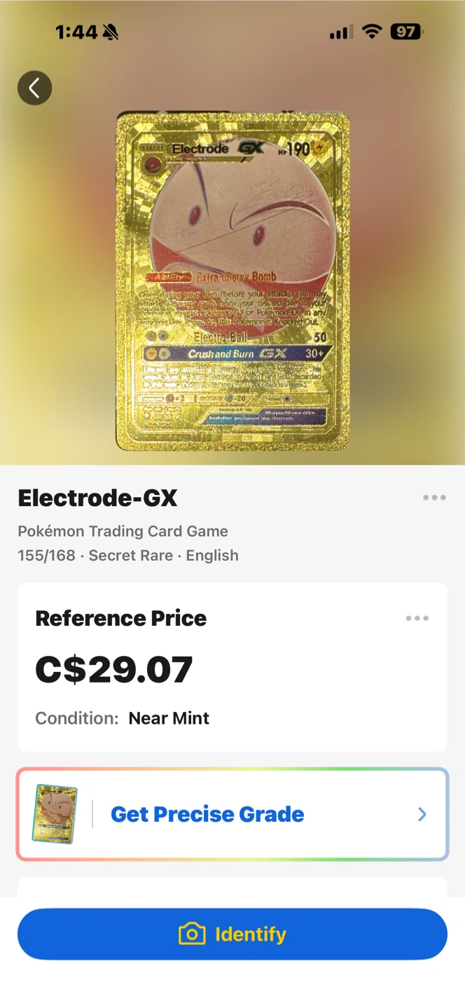 Pokémon Electrode-GX Secret Rare Trading Card