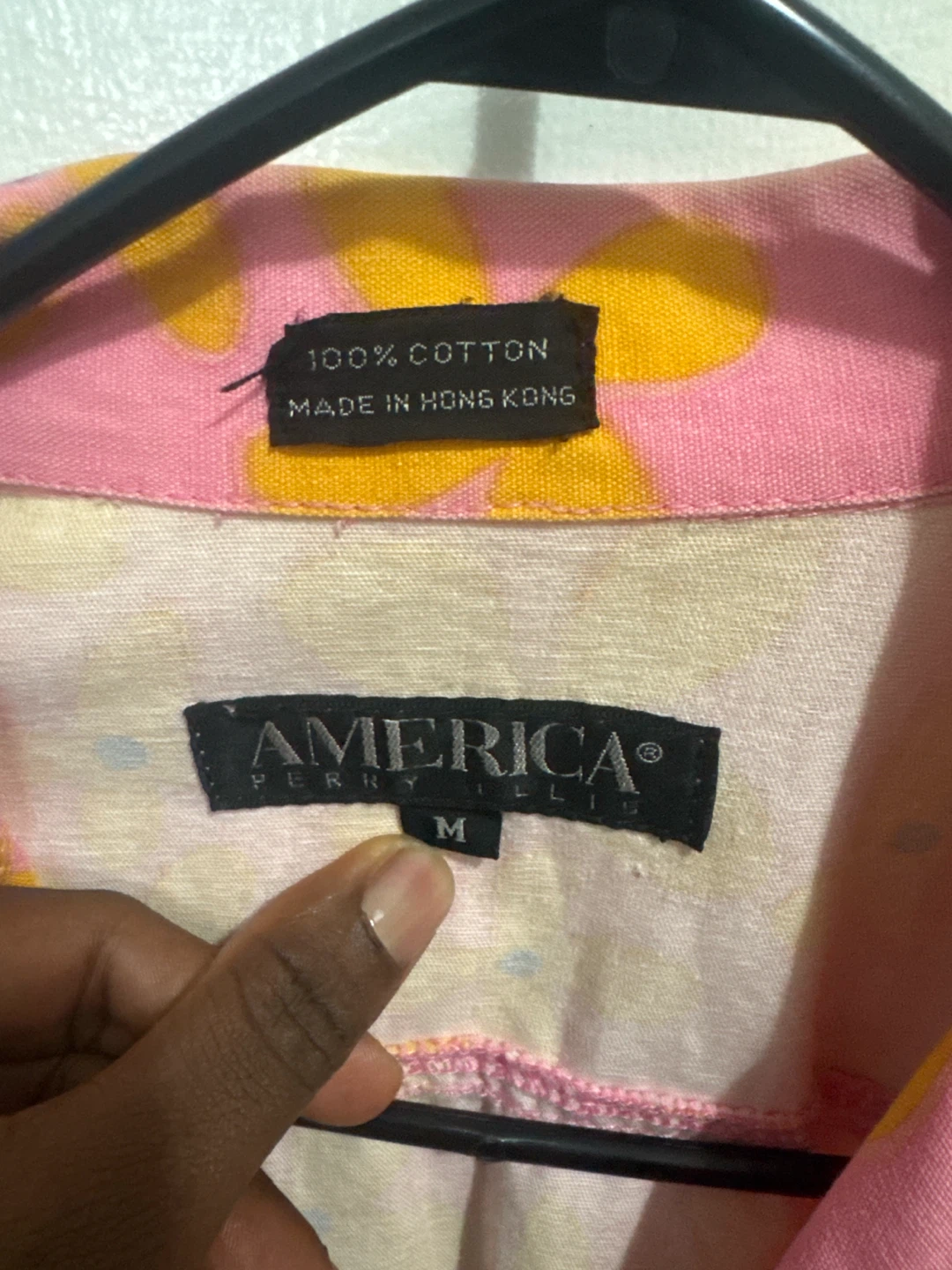 AMERICA PERRY ELLIS Pink Floral Denim Jacket - photo 2