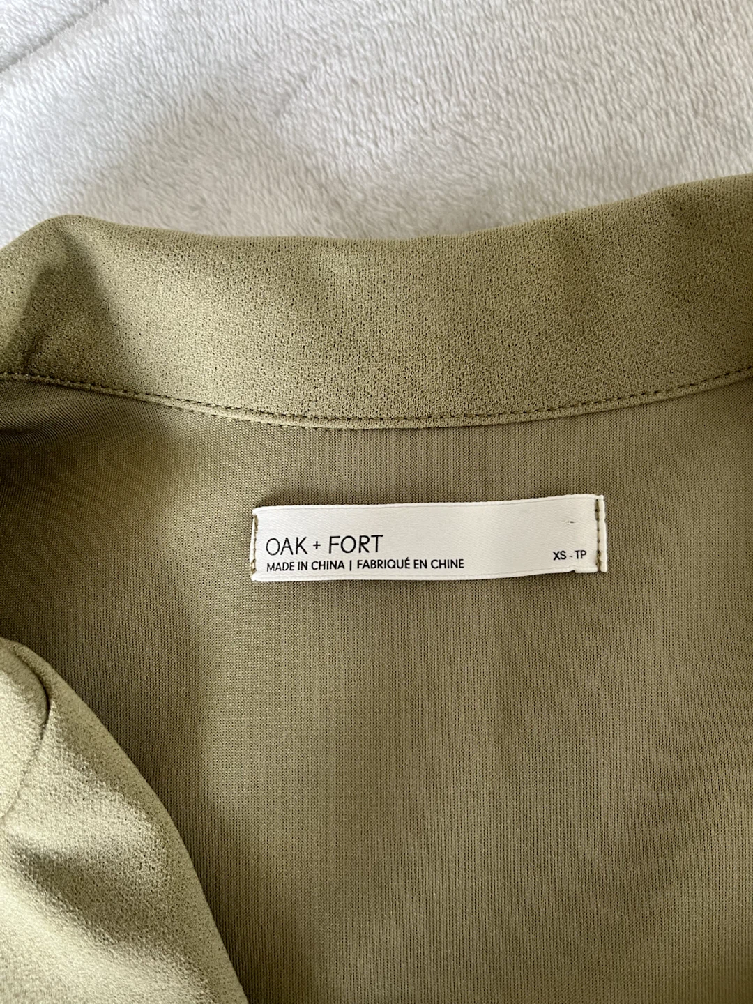 OAK + FORT Olive Green Button-Up Shirt - photo 3