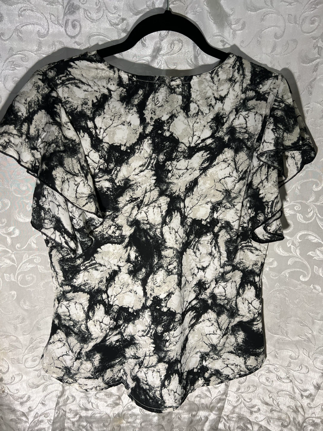 Black and White Marble Print Top - photo 2