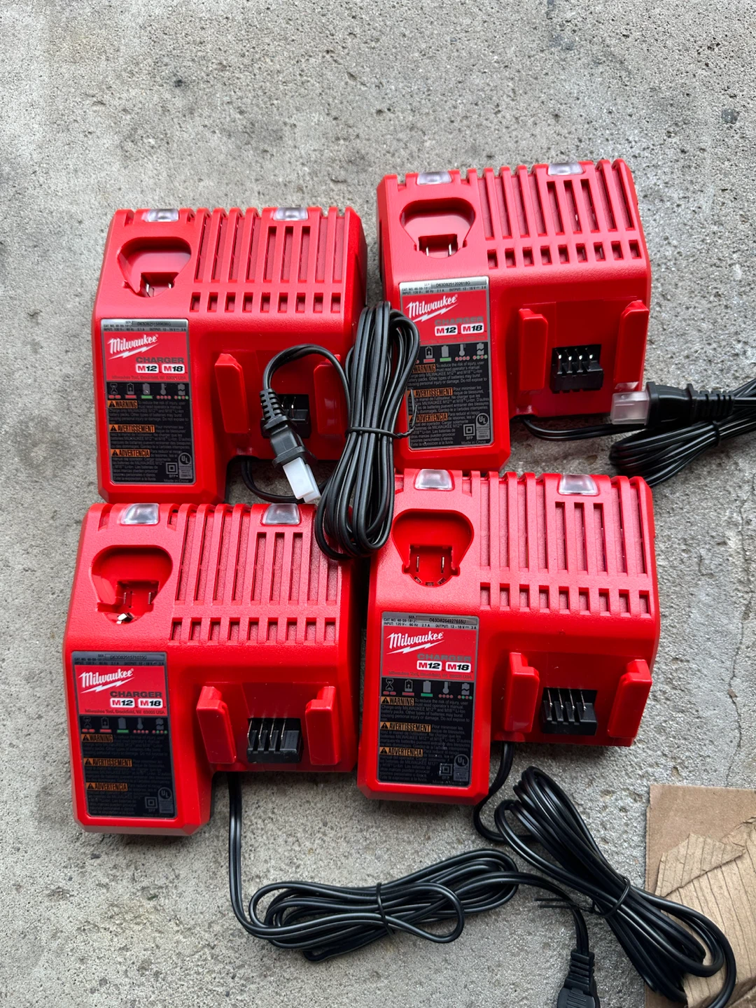 M12 & M18 Lithium-Ion Battery Charger each $35