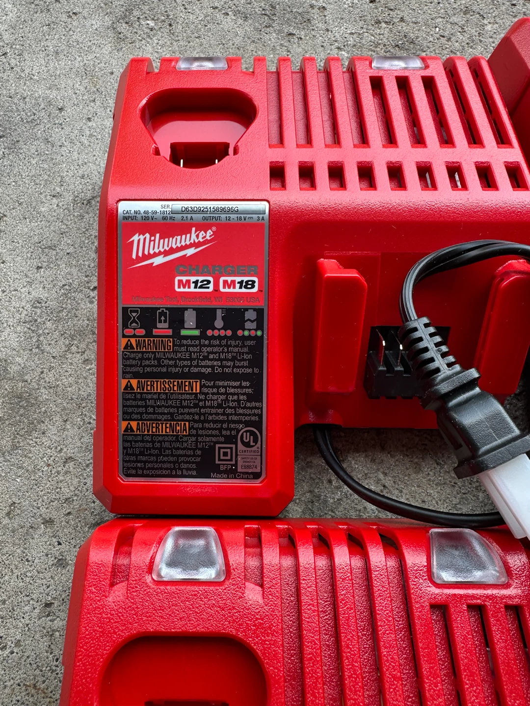 M12 & M18 Lithium-Ion Battery Charger each $35 - photo 2