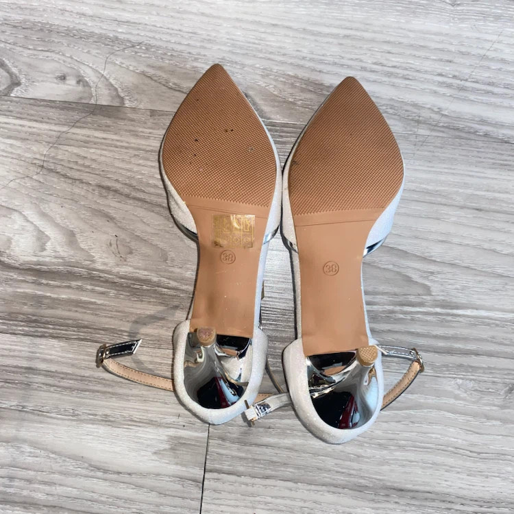 Women's White Sparkly Heels Size 38 - photo 5