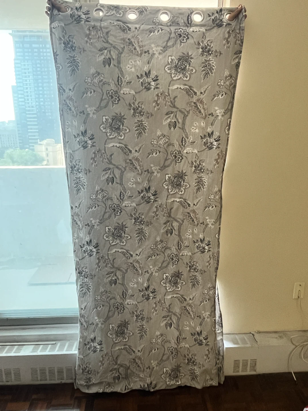 Patterned Curtain - Light-Filtering Ring-Top Panels- Set of 2