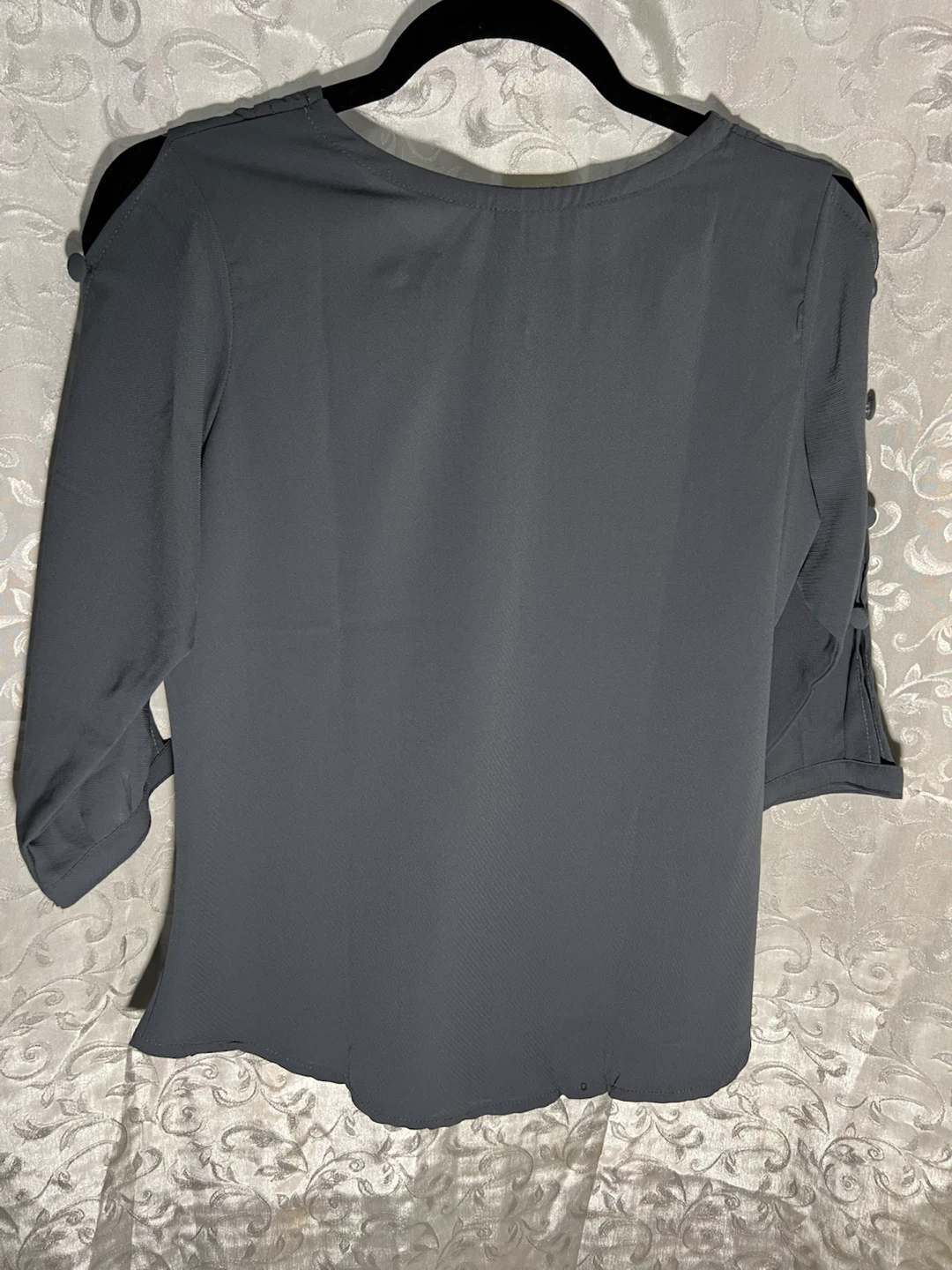 Grey button-detail blouse - photo 2