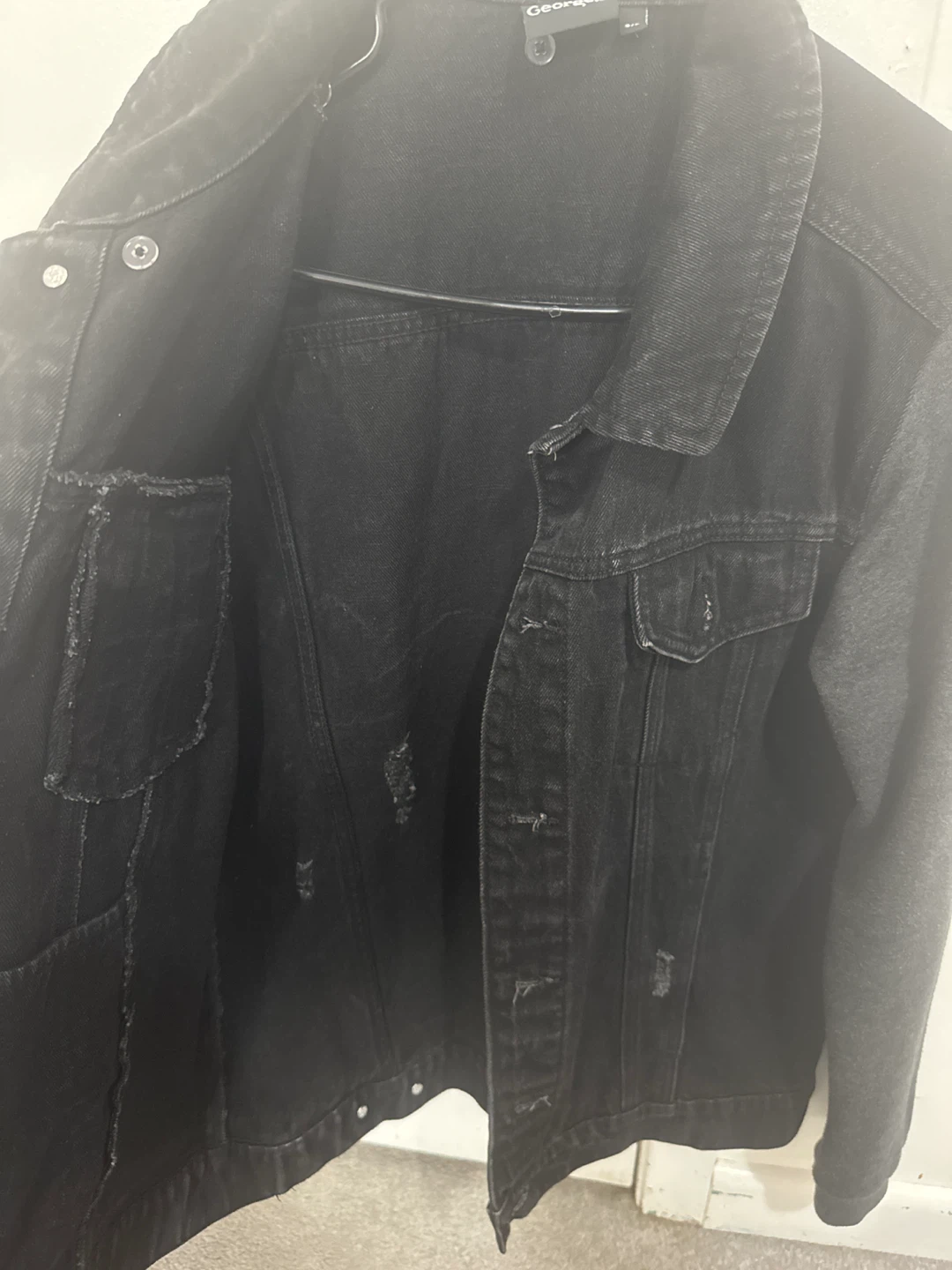 George black denim jacket with grey sleeves - photo 3