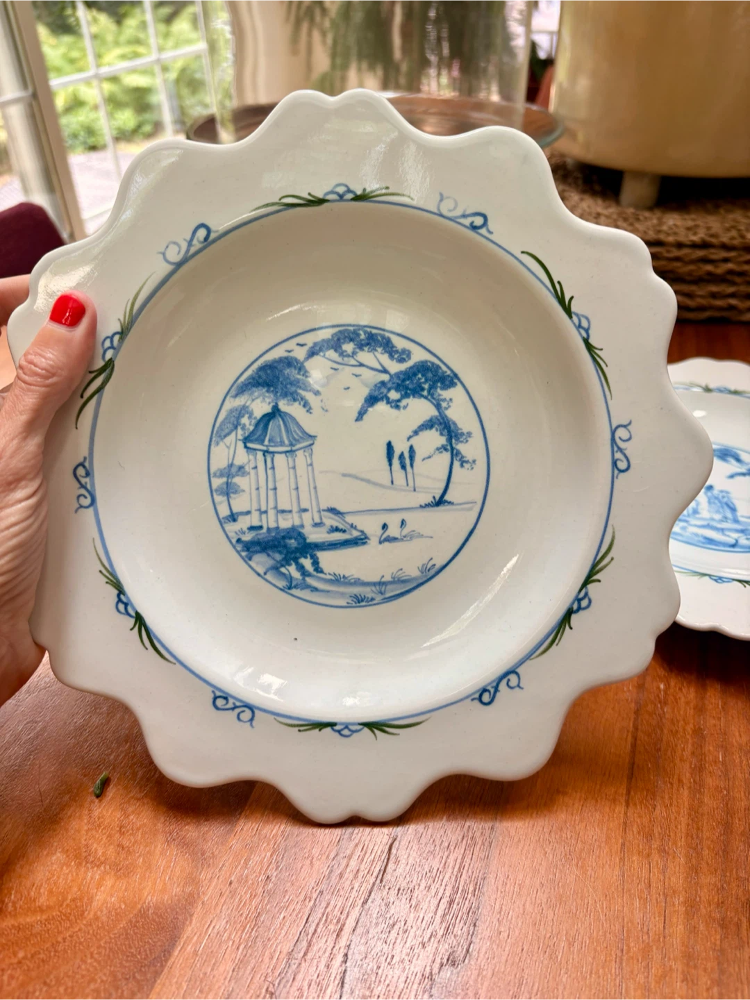 Deborah Sears Hand Painted Blue and White Dinnerware Plates - photo 2