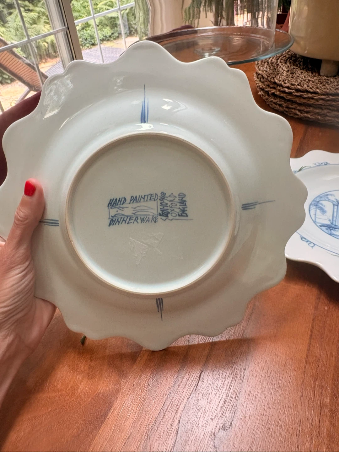Deborah Sears Hand Painted Blue and White Dinnerware Plates - photo 3