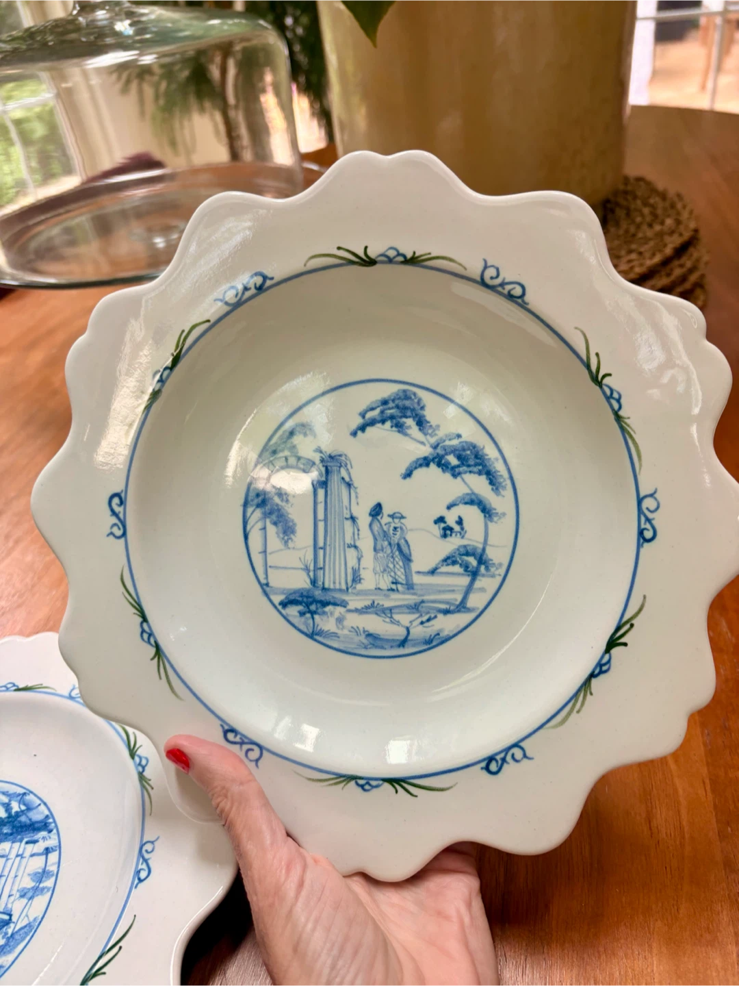 Deborah Sears Hand Painted Blue and White Dinnerware Plates - photo 5