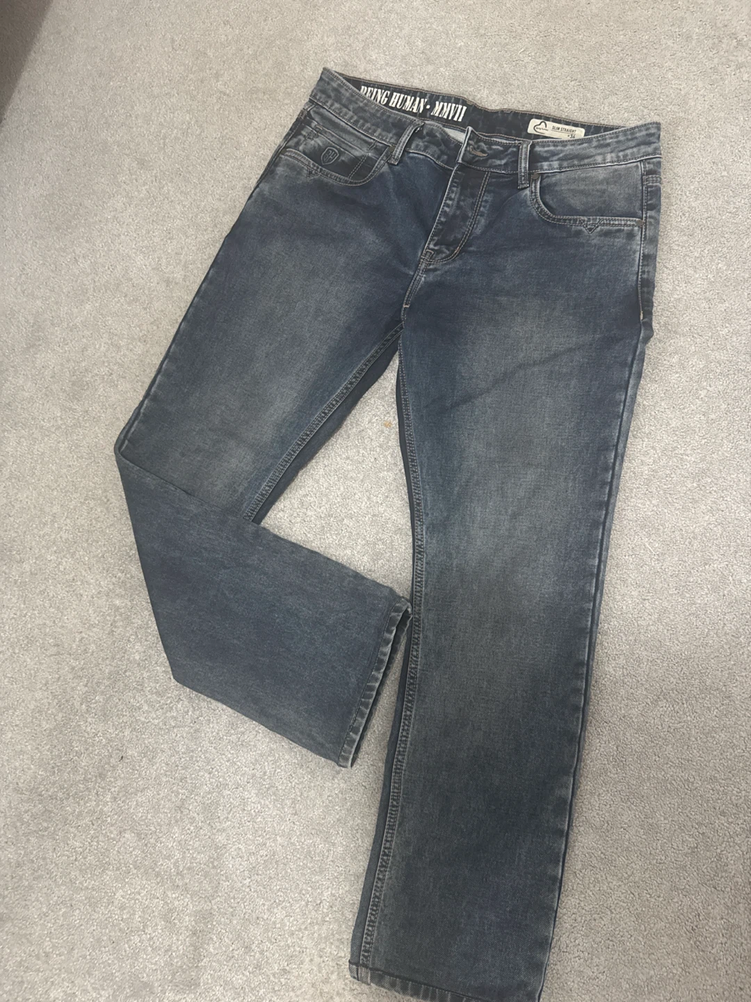 Being Human Slim Straight Jeans - Men's Size 34 - photo 2