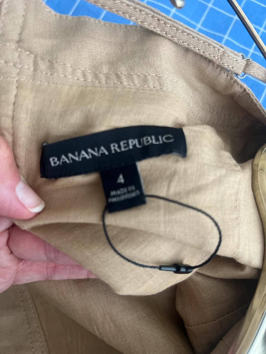 Banana Republic Tan Linen Blend Midi Dress Size 4 - photo 3