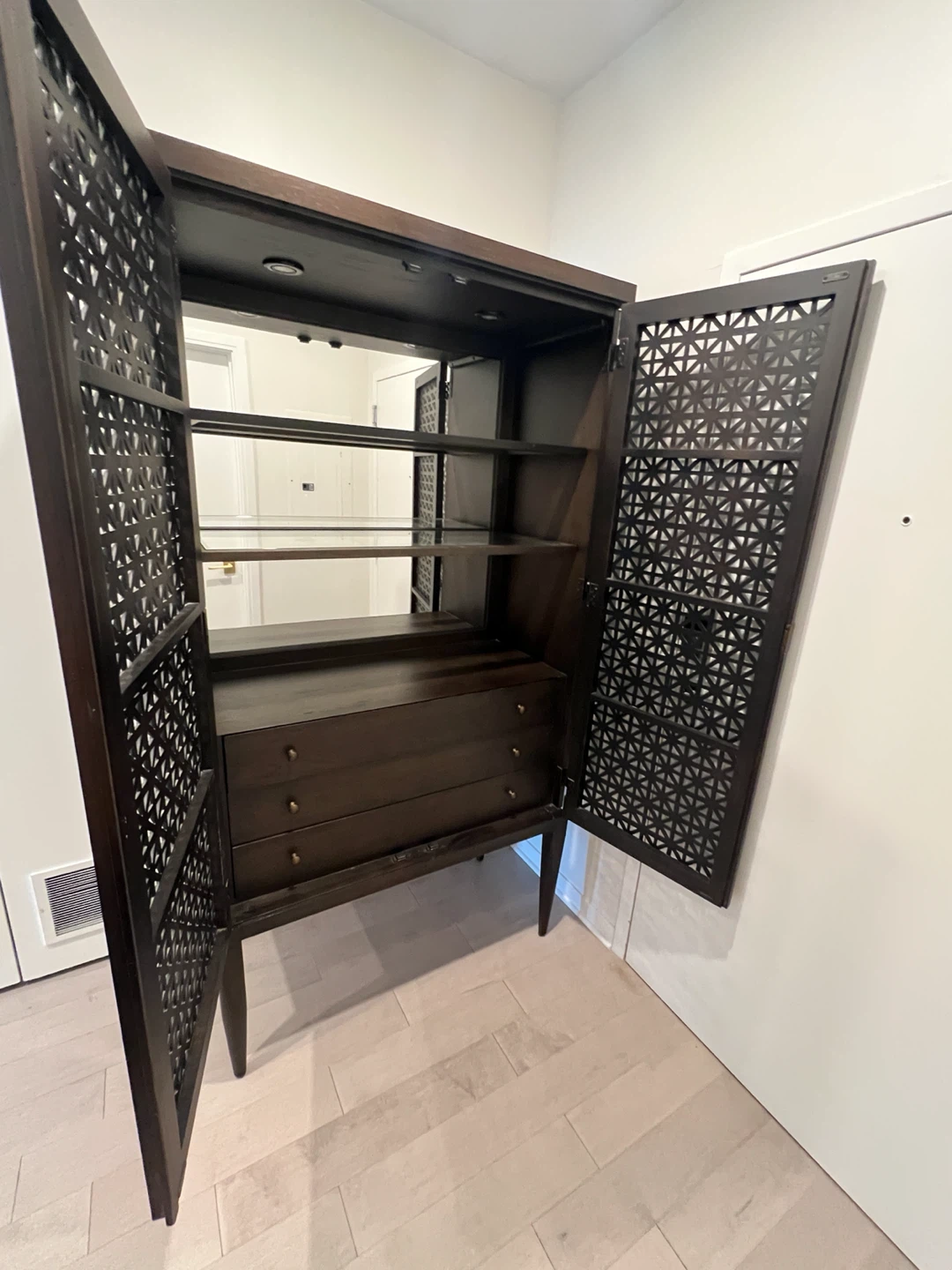 Walnut Bar Cabinet – $800 - photo 2