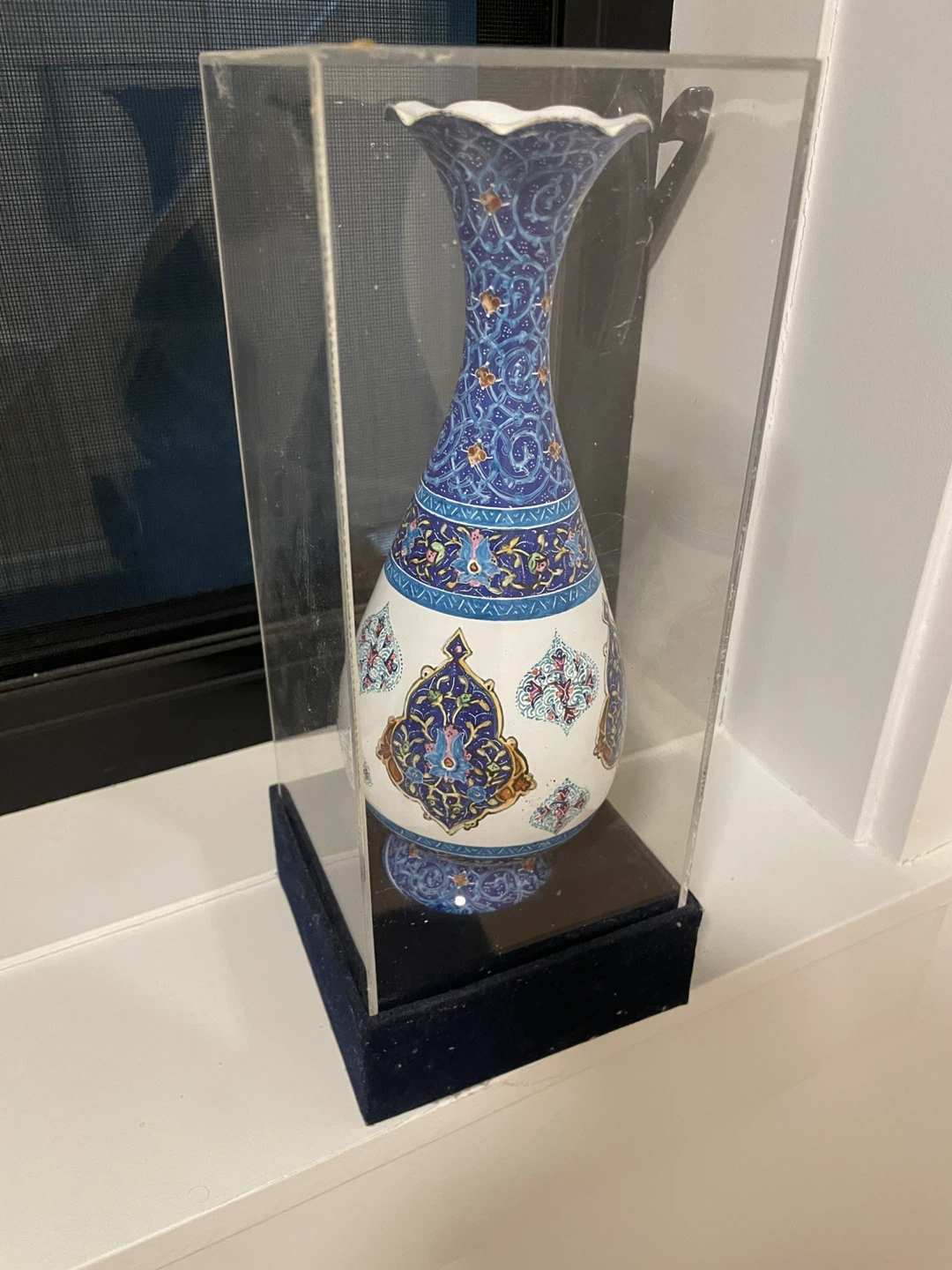 Signed Persian Minakari  Vase 10.25" – Morteza Esmaeili - photo 3
