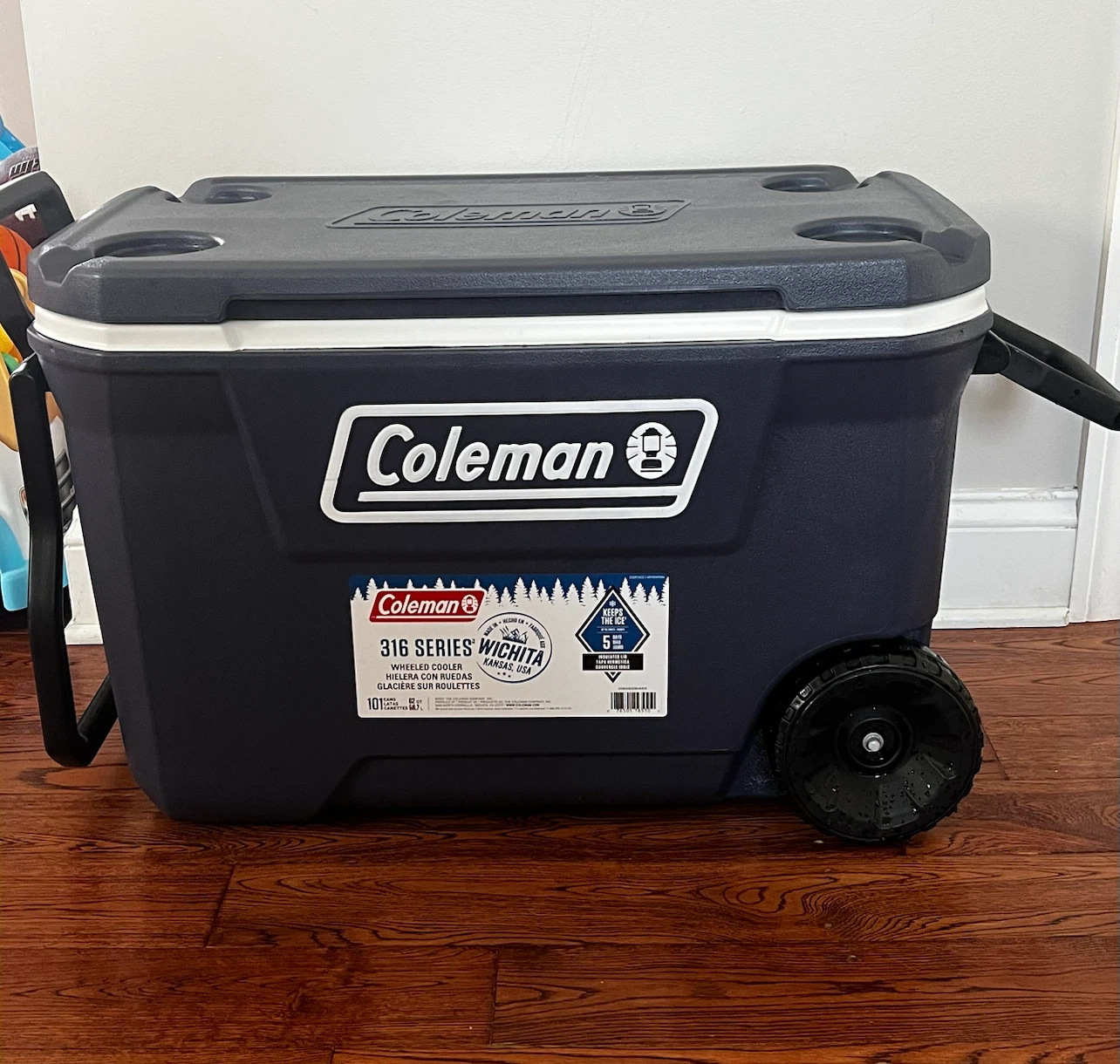 Coleman 316 Series Wheeled Cooler Ice Chest - 62 Quarts
