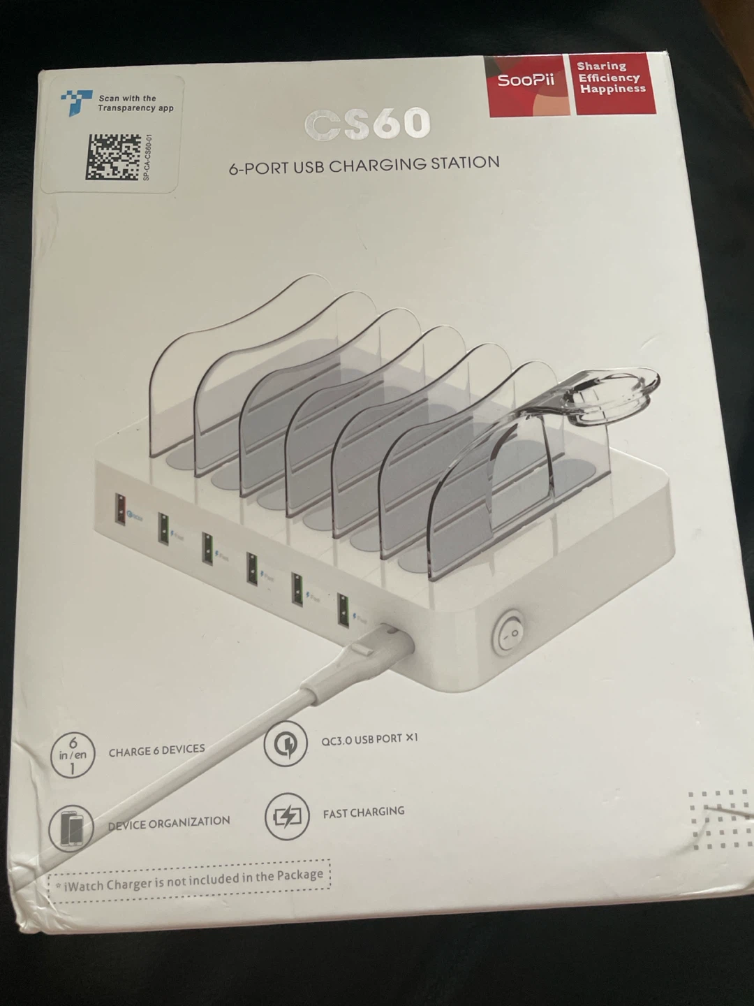 SooPii CS60 6-Port USB Charging Station
