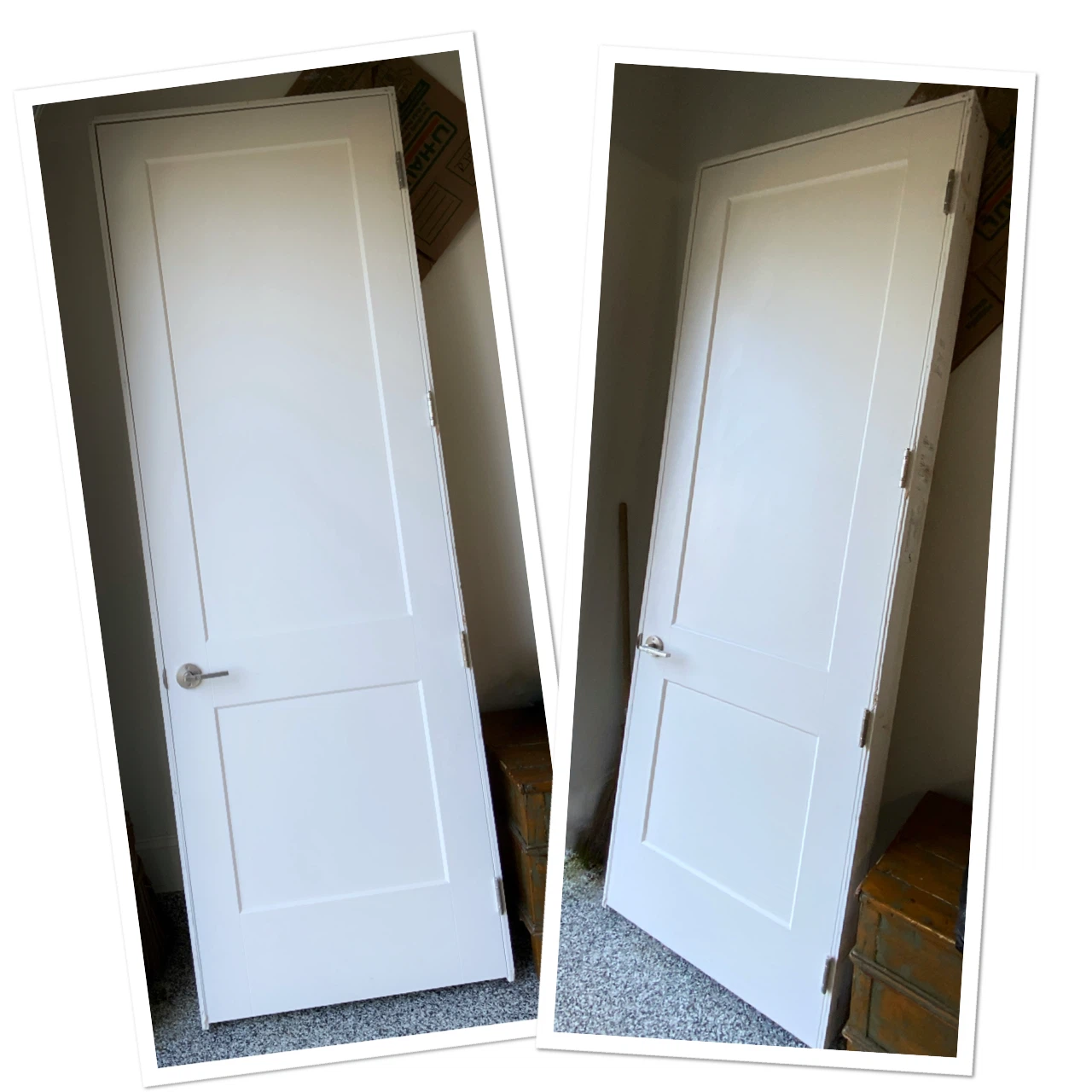 Brand new 8ft. SOLID CORE Shaker style wood door(No Hardware)