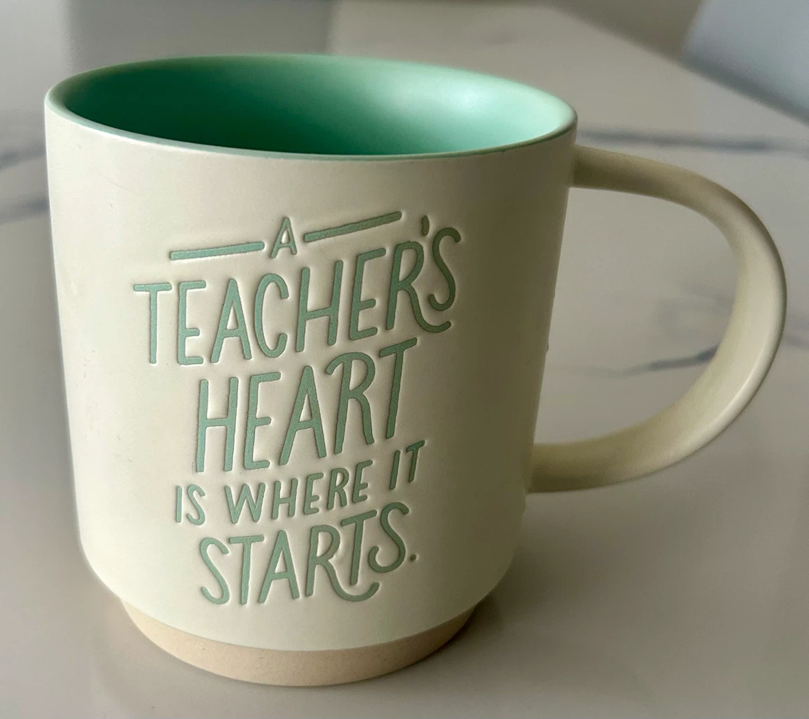 Hallmark Teacher's Heart Mug - 16 oz (New!)