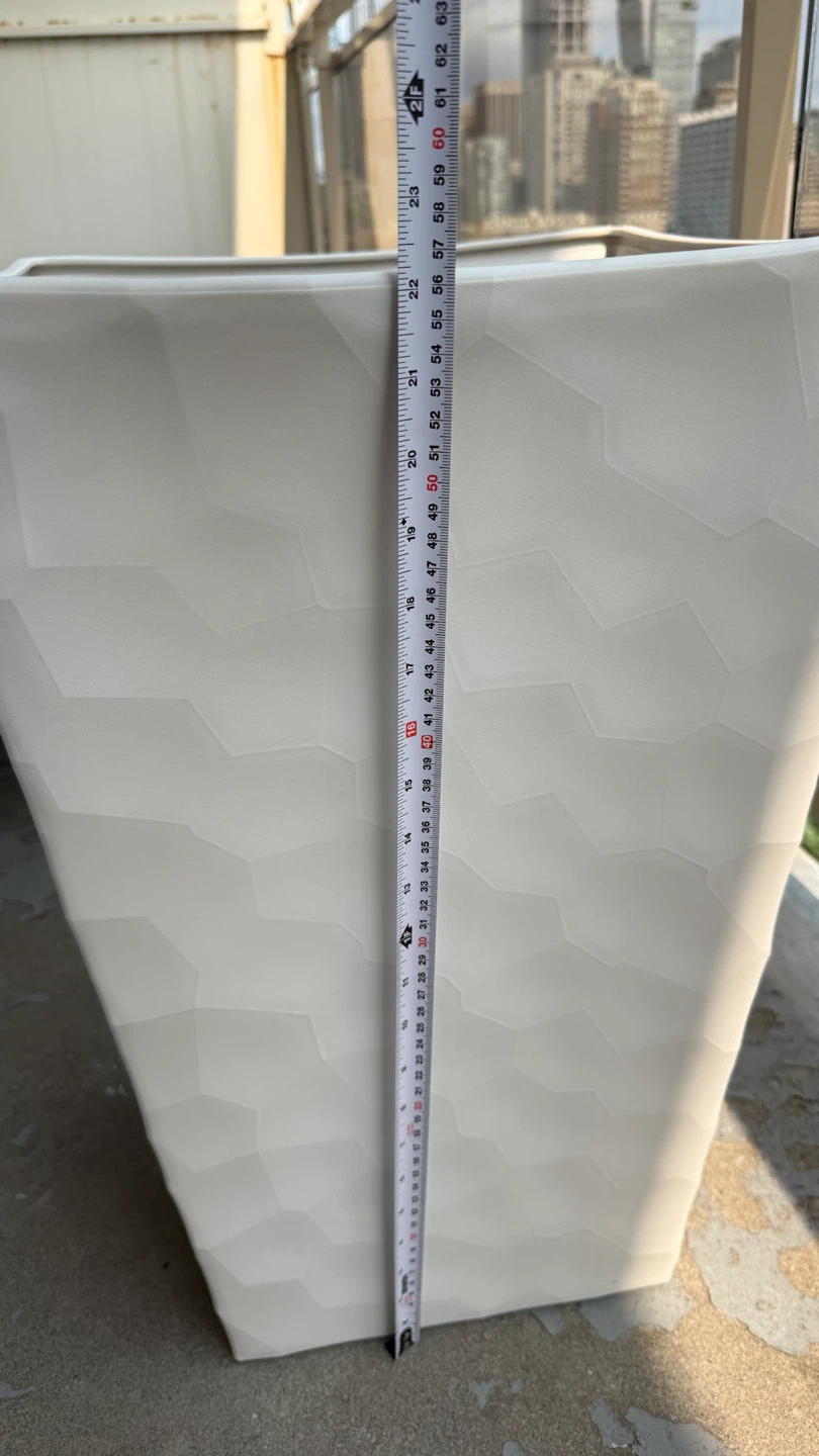 White Geometric Pattern Planter - photo 2