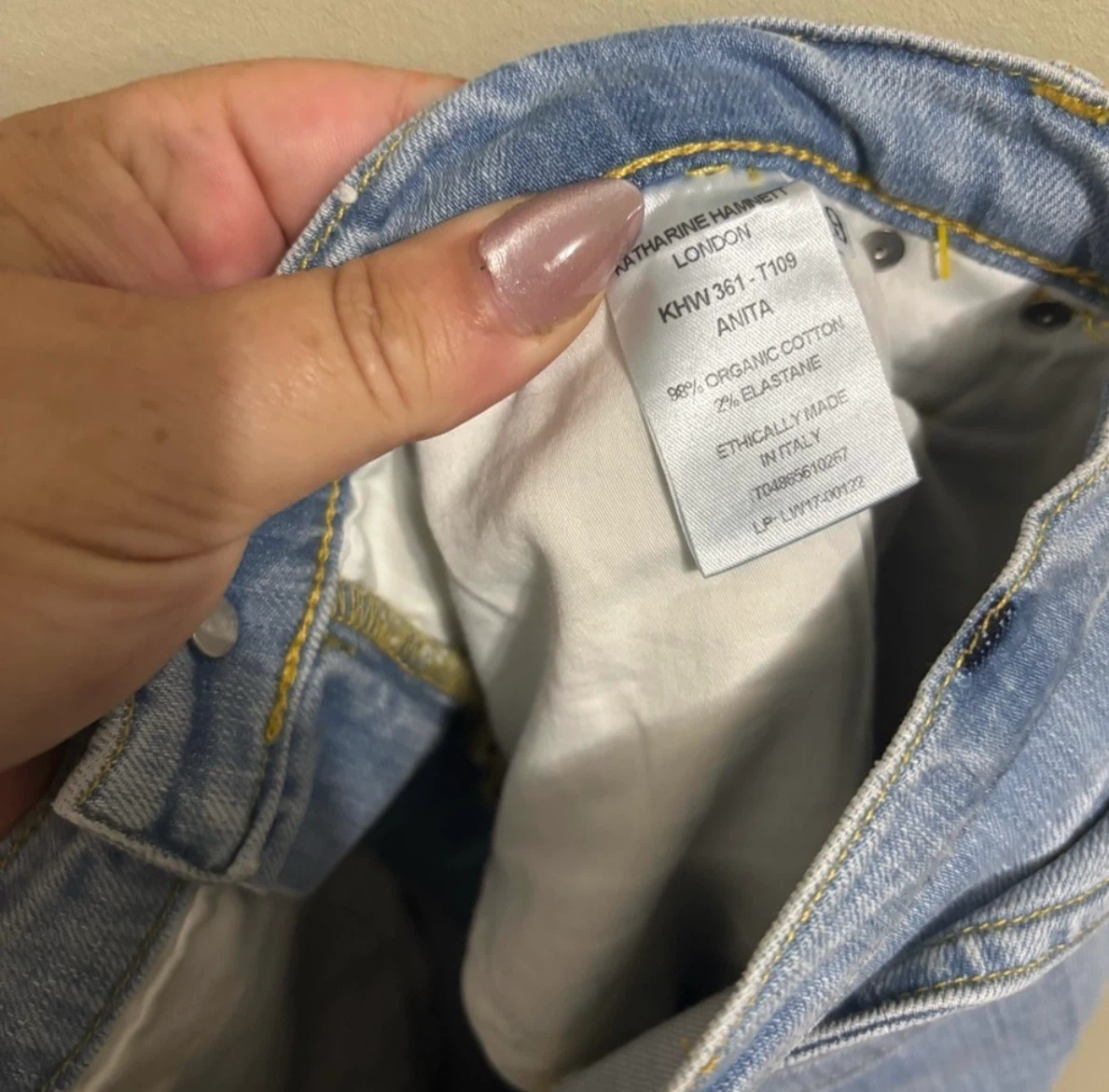 Katharine Hamnett "Anita" Wide Leg Jeans - Light Wash - photo 4