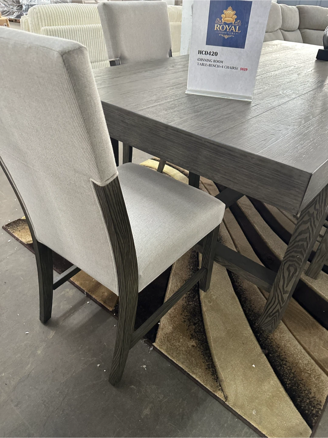 Dining table & 4 chairs & bench - photo 2