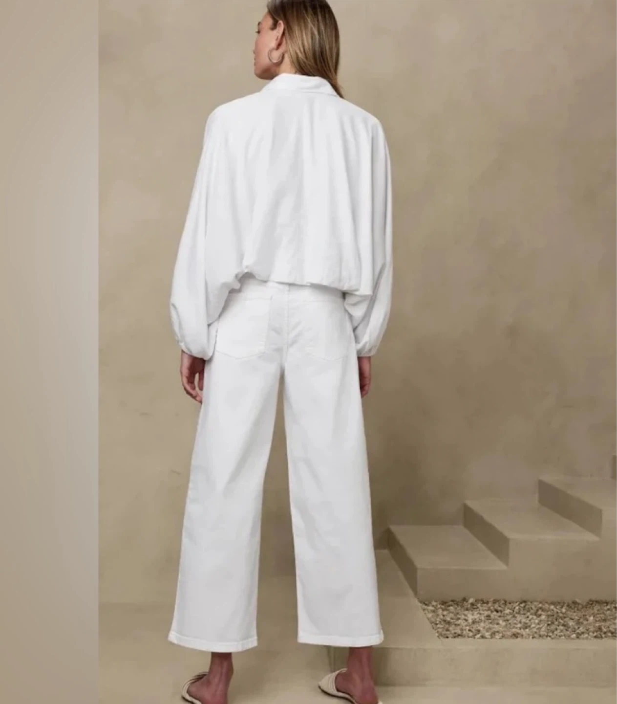 Banana republic white wide leg jeans - photo 2