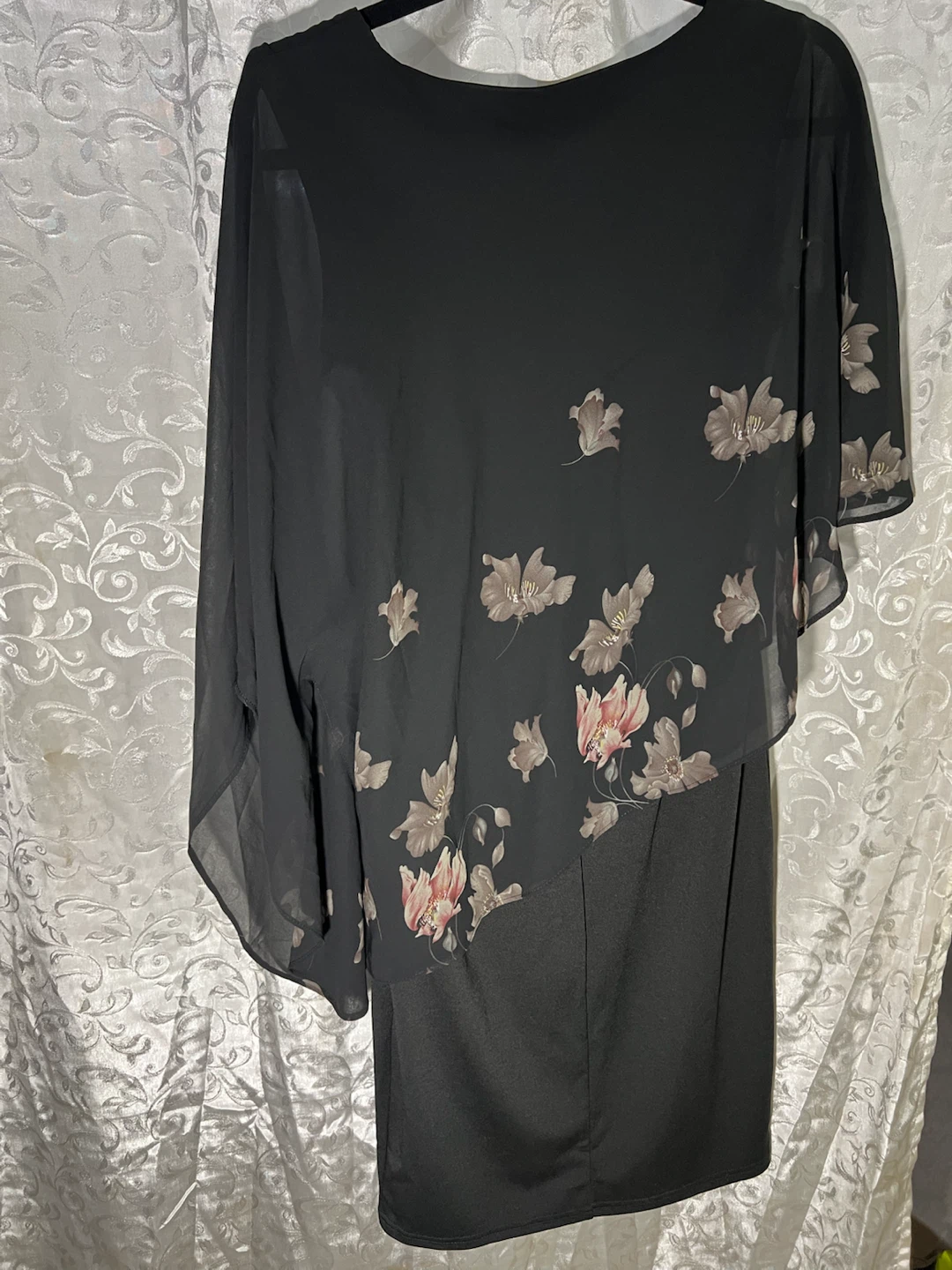 Rona Nicole Black Chiffon Floral Dress - photo 2